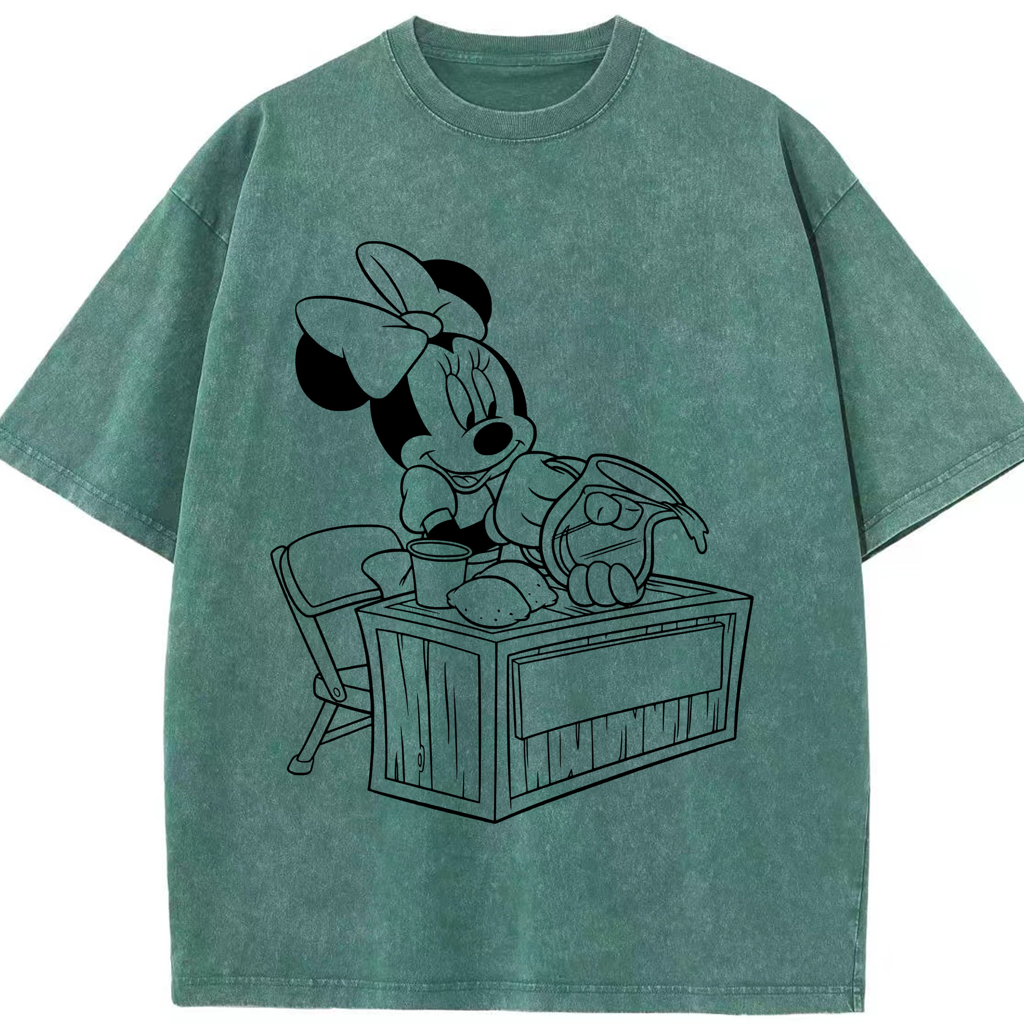 （画像用） ミッキーマウス Mickey Mouse 綿100% ヴィンテージ風 半袖Tシャツ（フロントプリント）